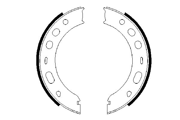 BOSCH 0 986 487 706 Brake Shoe Set, parking brake