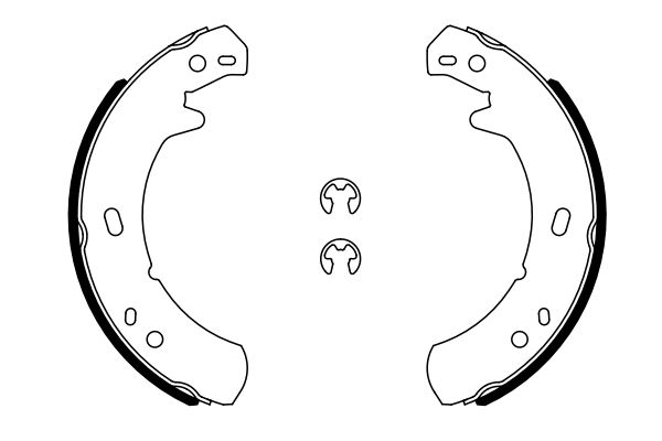 BOSCH 0 986 487 914 Brake Shoe Set, parking brake