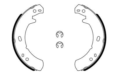 Brake Shoe Set, parking brake BOSCH 0 986 487 914