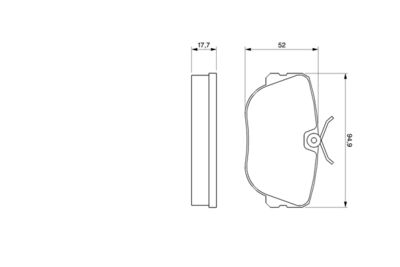 Brake Pad Set, disc brake BOSCH 0 986 490 680