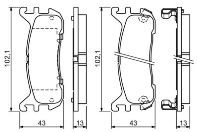 Brake Pad Set, disc brake BOSCH 0 986 494 341