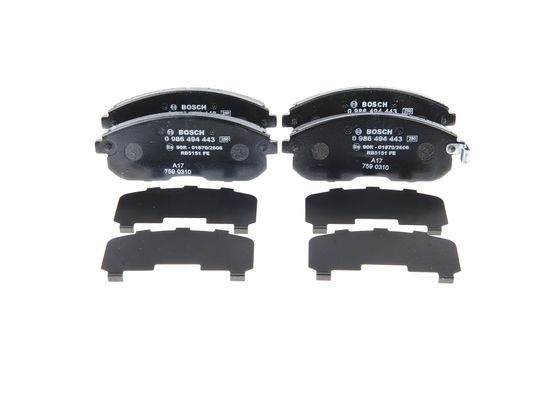 BOSCH 0 986 494 443 Brake Pad Set, disc brake