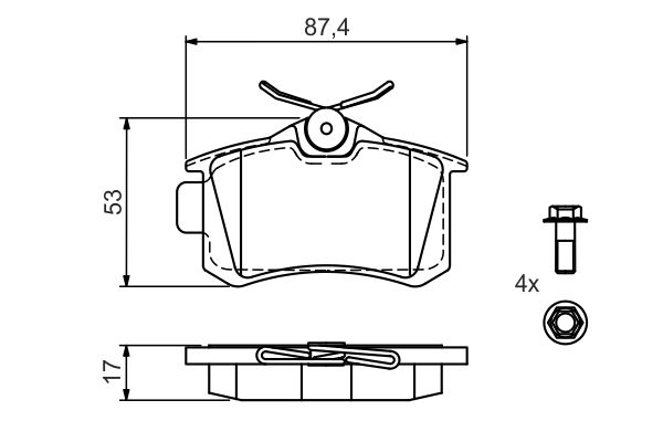 BOSCH 0 986 494 518 Brake Pad Set, disc brake
