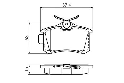 Brake Pad Set, disc brake BOSCH 0 986 494 519