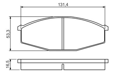 Brake Pad Set, disc brake BOSCH 0 986 494 566