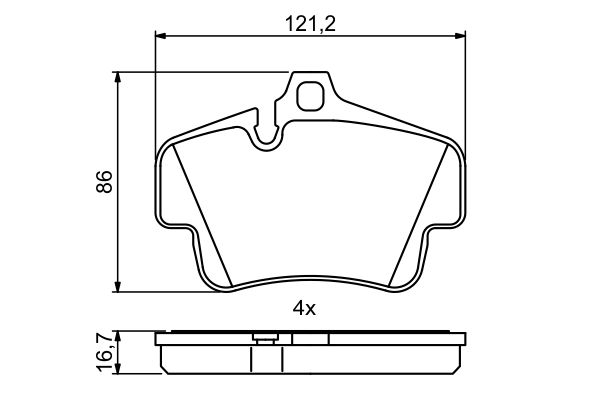 BOSCH 0 986 494 699 Brake Pad Set, disc brake