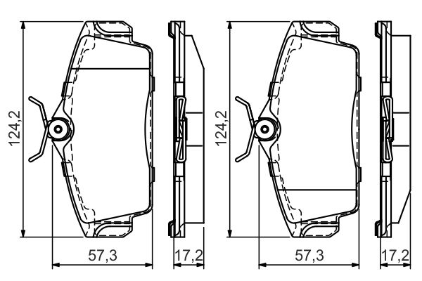 BOSCH 0 986 495 070 Brake Pad Set, disc brake