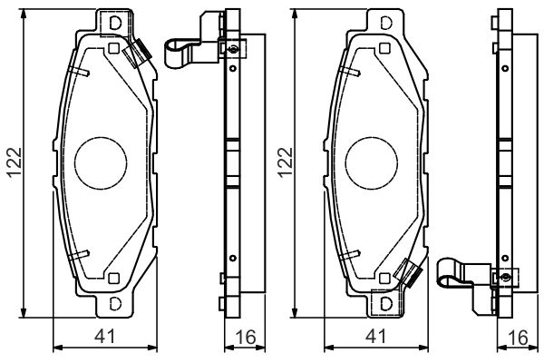 BOSCH 0 986 495 122 Brake Pad Set, disc brake