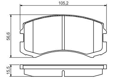 Brake Pad Set, disc brake BOSCH 0 986 495 158