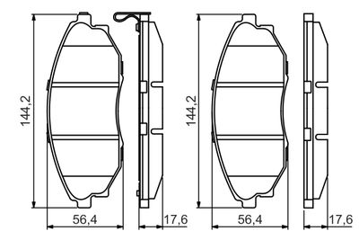 Brake Pad Set, disc brake BOSCH 0 986 495 353