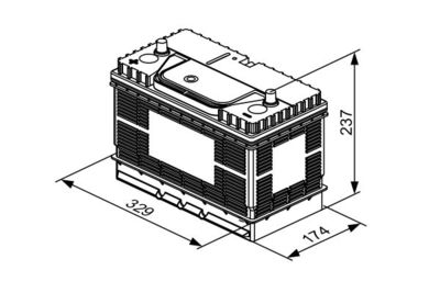 Starter Battery BOSCH 0 092 T30 500