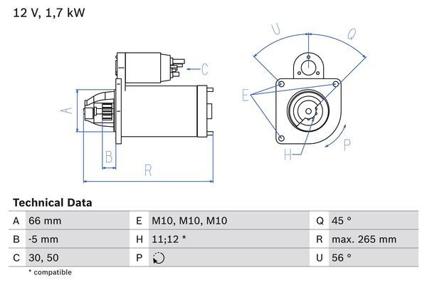 BOSCH 0 986 013 240 Starter