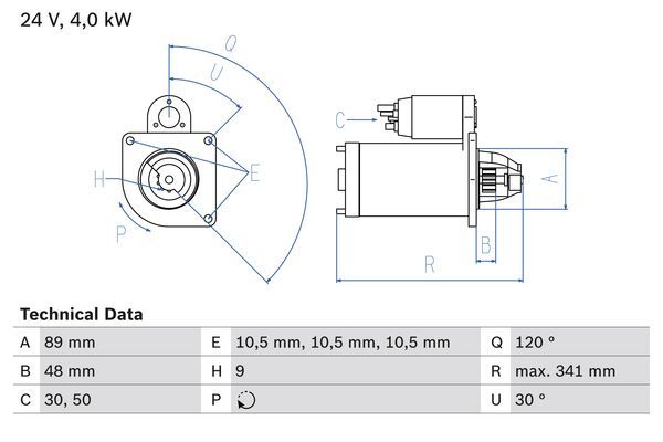 BOSCH 0 986 013 490 Starter