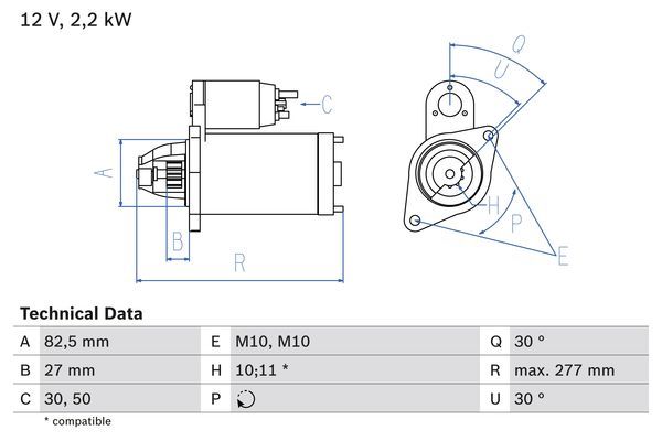BOSCH 0 986 014 660 Starter