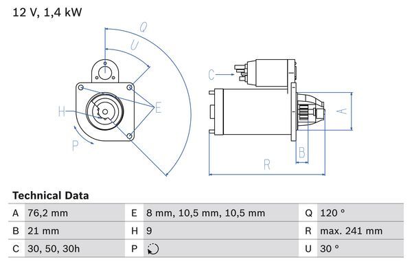 BOSCH 0 986 014 900 Starter
