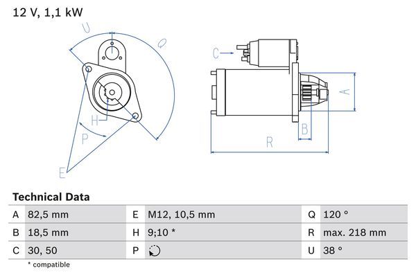 BOSCH 0 986 016 280 Starter