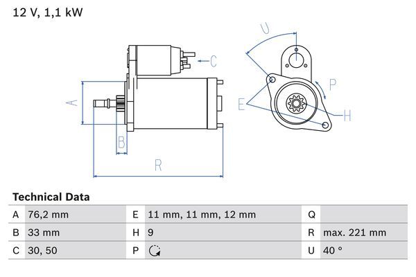 BOSCH 0 986 016 290 Starter