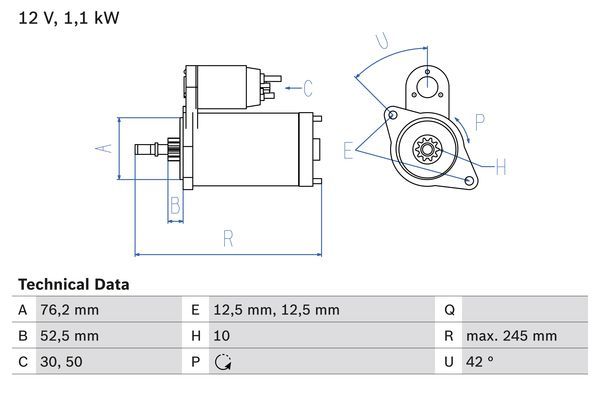BOSCH 0 986 016 300 Starter