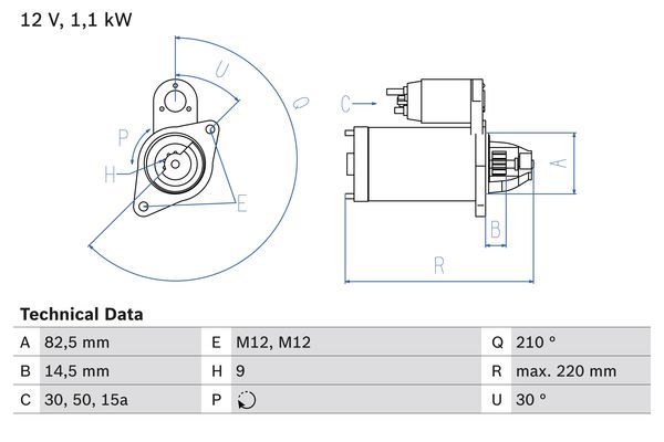 BOSCH 0 986 016 330 Starter
