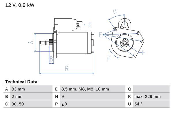 BOSCH 0 986 016 790 Starter