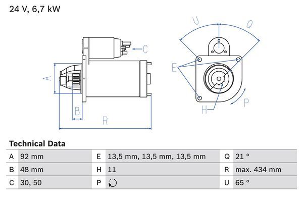 BOSCH 0 986 017 760 Starter