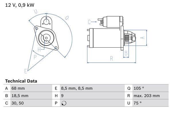 BOSCH 0 986 018 010 Starter