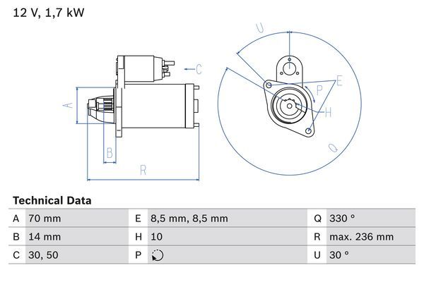 BOSCH 0 986 018 180 Starter