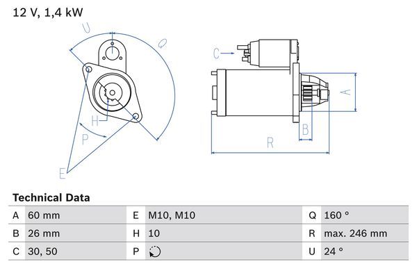 BOSCH 0 986 019 500 Starter