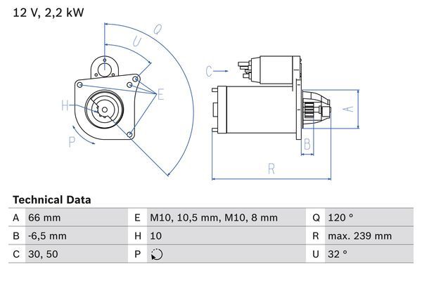 BOSCH 0 986 020 141 Starter