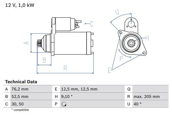 BOSCH 0 986 020 290 Starter
