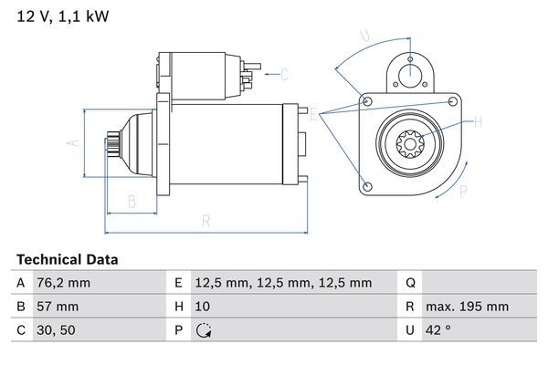 BOSCH 0 986 020 330 Starter