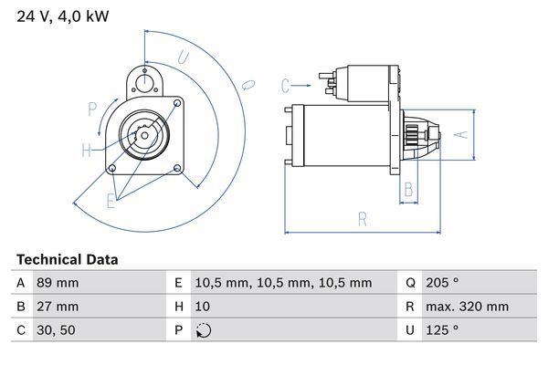 BOSCH 0 986 021 190 Starter