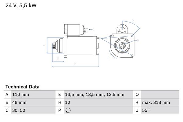 BOSCH 0 986 021 490 Starter