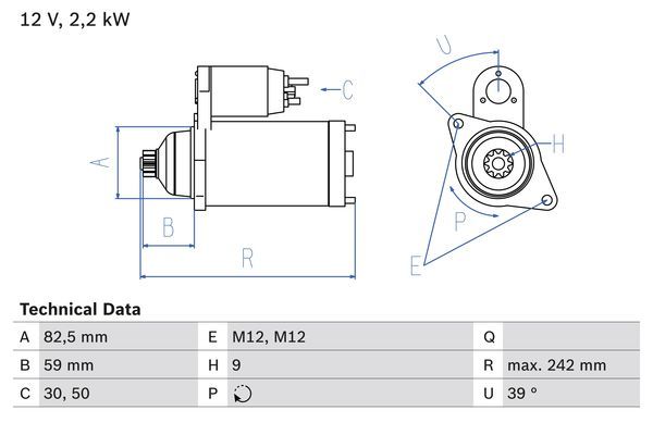 BOSCH 0 986 022 460 Starter