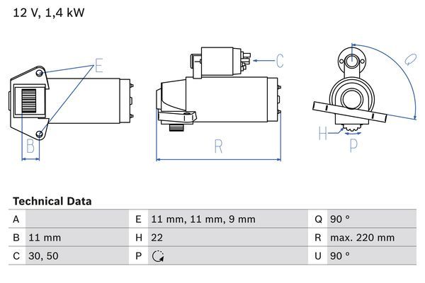 BOSCH 0 986 022 561 Starter