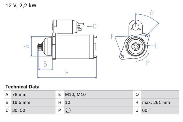 BOSCH 0 986 023 220 Starter