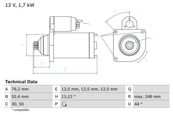 BOSCH 0 986 024 100 Starter