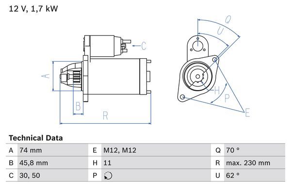 BOSCH 0 986 025 130 Starter