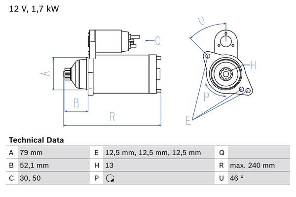 BOSCH 0 986 025 220 Starter