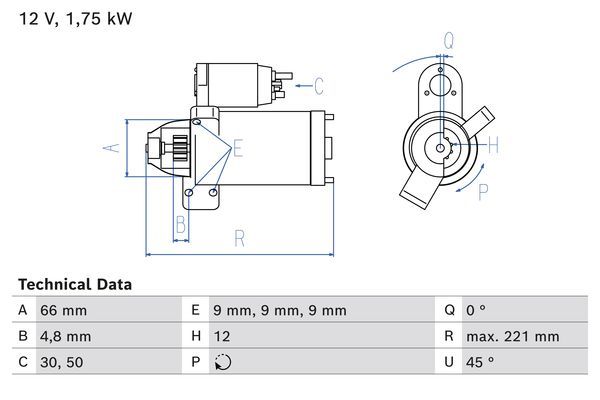 BOSCH 0 986 025 510 Starter