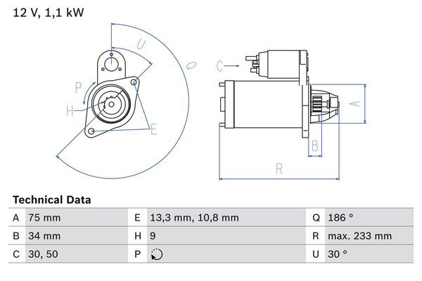 BOSCH 0 986 025 610 Starter
