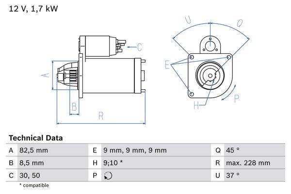 BOSCH 0 986 025 660 Starter