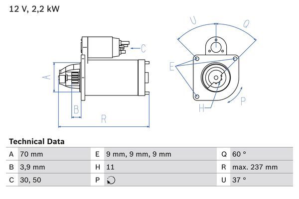 BOSCH 0 986 027 000 Starter