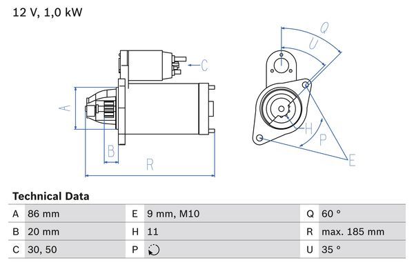 BOSCH 0 986 027 030 Starter