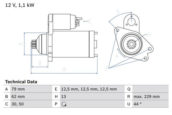 BOSCH 0 986 029 110 Starter