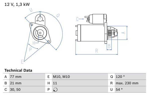 BOSCH 0 986 029 130 Starter