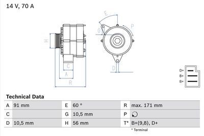 Alternator BOSCH 0 986 033 810