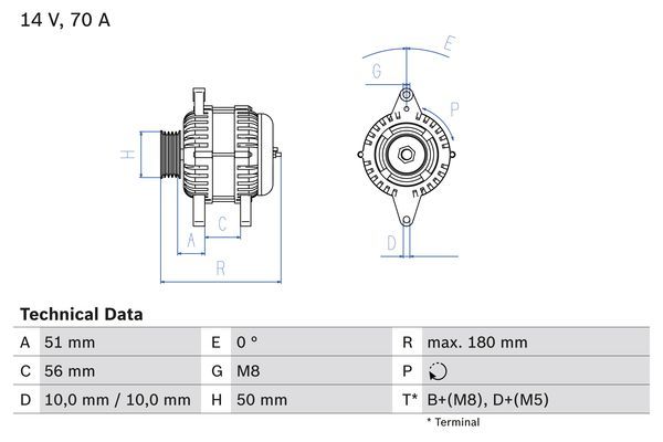 BOSCH 0 986 038 600 Alternator