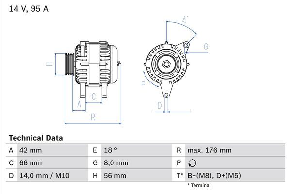 BOSCH 0 986 038 791 Alternator