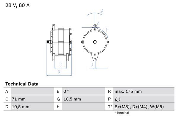 BOSCH 0 986 039 340 Alternator